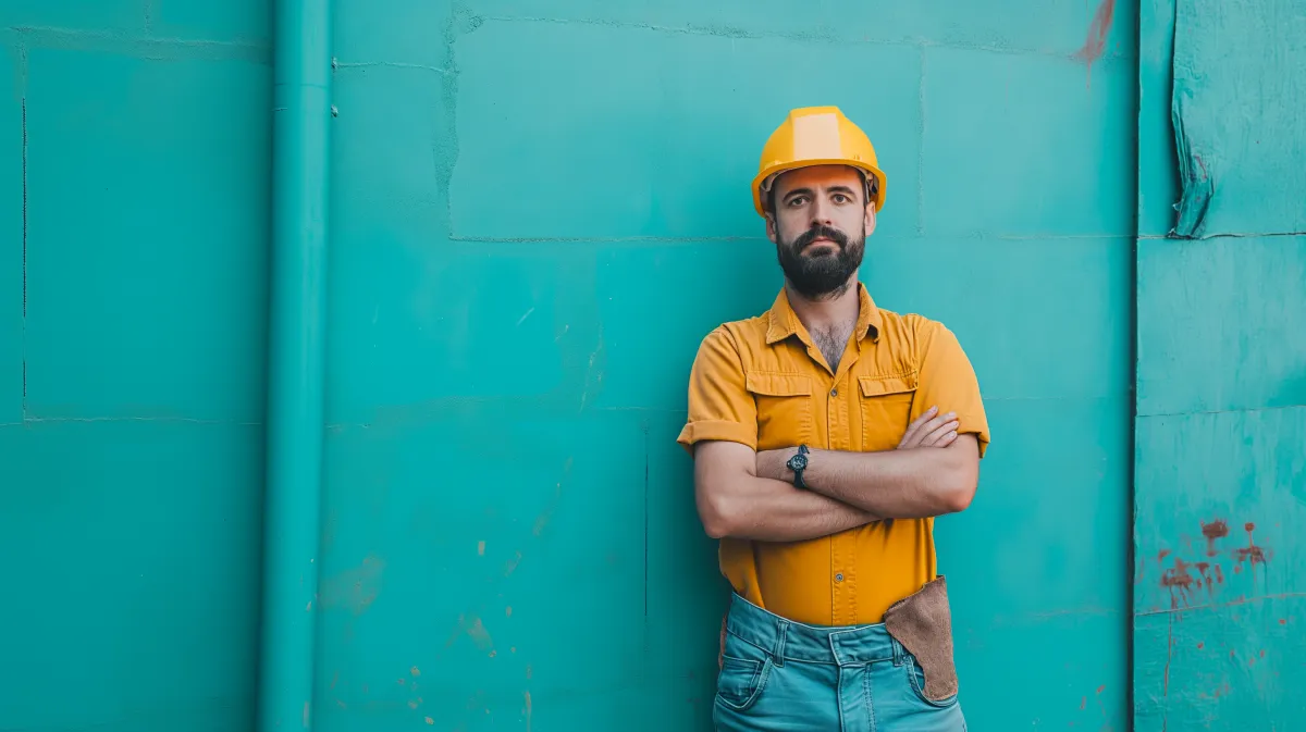 Homem líder da equipa